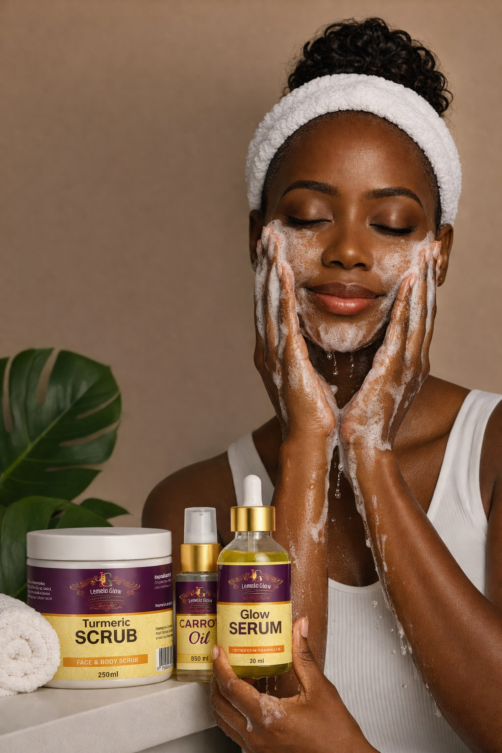 Skincare Routine with Lemelo Products